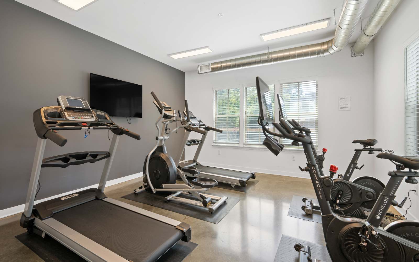 Fitness center at Art Lofts at Overton